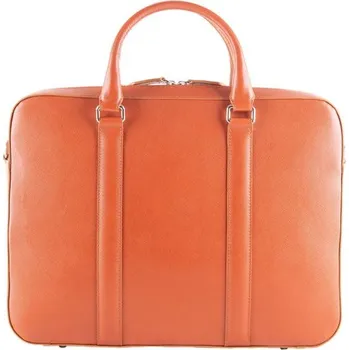 John & Paul Kožená taška na notebook John & Paul - koňaková