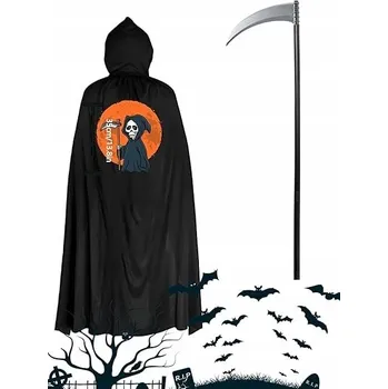 Karnevalový kostým Kostým kostým, převlek - Smrtka, Ponurý Žnec, Kostlivec - 140 cm