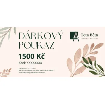 Dárkový potravinový koš Tištěný dárkový poukaz TetaBeta.cz v hodnotě 1500 Kč