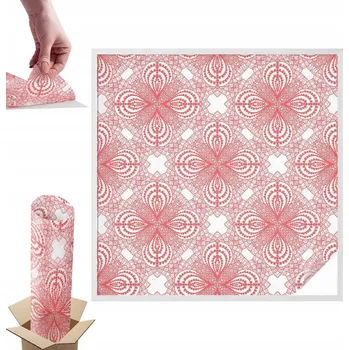 Obraz Mléčná Fólie Vitrážová na Okna a Skleněné Dveře Krajková 100x100 cm