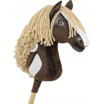 Hobby horsing Hobby Horse Velký kůň na tyči Premium - western IV tmavohnědý se světlou hřívou
