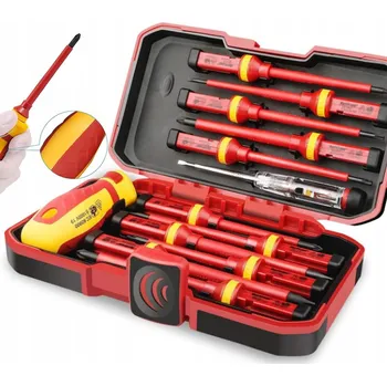 Šroubovák SADA ŠROUBOVÁKŮ VDE 13 DÍLŮ IZOLOVANÁ pro elektrikáře 1000 V