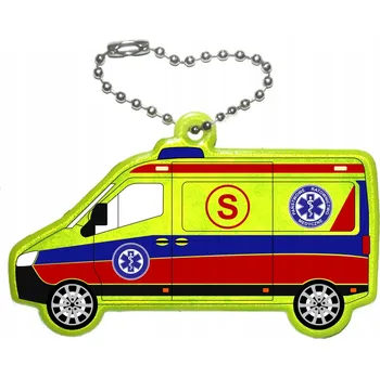 Přívěsek Na Klíče InSafe červená sanitka 8x4 cm