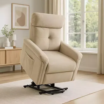 Masážní křeslo LuxuryForm DESIGN TV křeslo PEGAS s elektrickým polohováním, masáží a výklopem - béžové