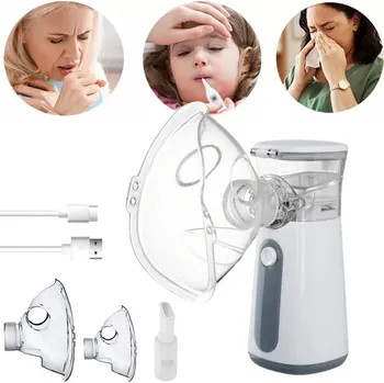 Inhalátor PŘENOSNÝ INHALÁTOR NEBULIZÁTOR PRO DĚTI I DOSPĚLÉ, TICHÝ, SÍŤOVÝ