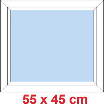 Okno Soft Plastové okno 55x45 cm, FIX neotevíravé