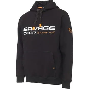Rybářské oblečení Mikina Savage Gear Cosmo Hoodie Black Ink Velikost M