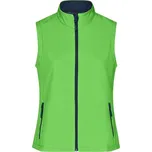 James & Nicholson (Daiber) Dámská softshellová vesta JN1127 - Zelená / tmavě modrá | S