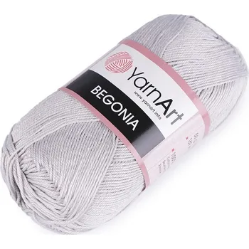 Bavlněná pletací příze Begonia 50 g - 11 (4920) šedá nejsvětlejší