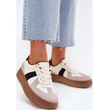 Dámské tenisky Boto Dámské Tenisky Na Platformě Dovina Barva: Béžová, Velikost: 41