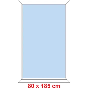 Okno Soft Plastové okno 80x185 cm, FIX neotevíravé