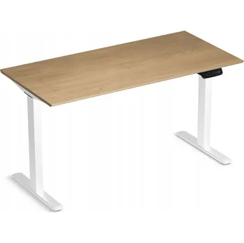 Psací stůl Obdélníkový psací stůl LVNSYSTEM Control Pro 138 x 67 x 90 cm bílý, přírodní dub