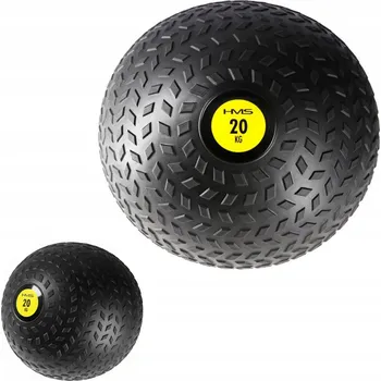 Medicinbal Slam Ball Silový Míč Černý Lékařský 20 KG Pro Trénink S Nárazem HMS