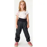 Dětské softshellové oteplovačky UNUO Light se sherpou, Černá Žíhaná Velikost: 146/152