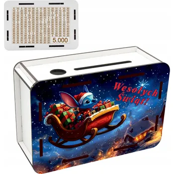 Vánoční dekorace ŠKRABADLOVÉ POKLADNÍČKA DÁREK K MIKULÁŠI VÁNOCE POKLADNÍČKA VÁNOČNÍ