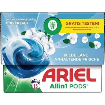 Prací prostředek PRACÍ KAPSLE ARIEL UNIVERSAL+ ALL IN 1 PODS 15 PRANÍ 316,5G z Německa