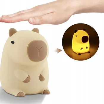 Lampička Silikonová Noční Lampička Kapybara pro Děti LED Dotyková Přenosná USB