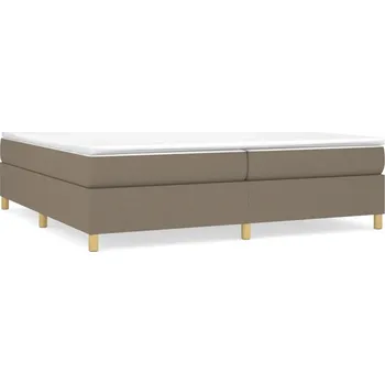 Postel Rám postele taupe 203 x 200 x 35 cm s lamelovým roštem z překližky
