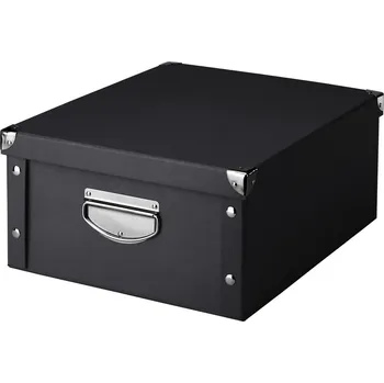 Úložný box Krabice s víkem černá