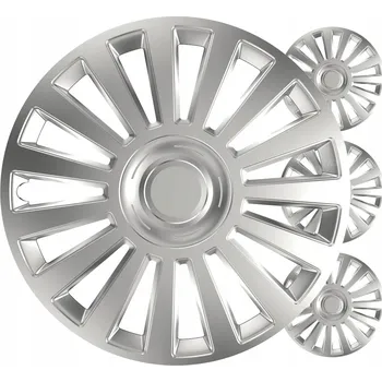 Poklice na kolo Poklice Luxury 16” stříbrná sada 4ks COLOR BOX