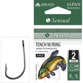 Rybářský háček Háčky zemní, splávkové, s otřepem Mikado Sensual Tench w/R 9409 10 ks