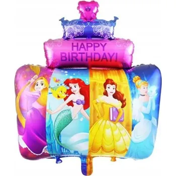 Balónek Fóliový balónek s motivem narozeninového Dort princezny 78x58 cm
