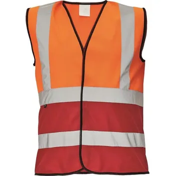 reflexní vesta Cerva Reflexní vesta LYNX DUO - Oranžová / červená | 3XL