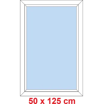 Okno Soft Plastové okno 50x125 cm, FIX neotevíravé