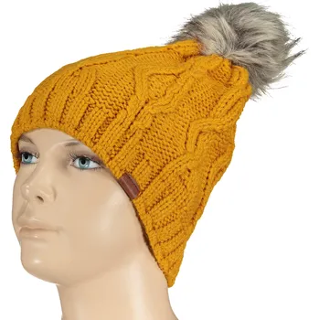 Čepice Dámská zimní čepice SAM 73 SOPHIA UC 143 TMAVĚ OKROVÁ unisize