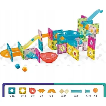 ostatní stavebnice Magnetická Stavebnice s kuličkami 91 ks Madej