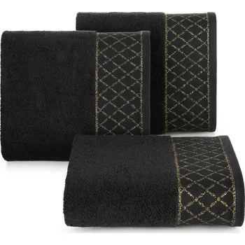 Ručník BAVLNĚNÝ RUČNÍK LAYLA 30X50 CM ČERNÁ