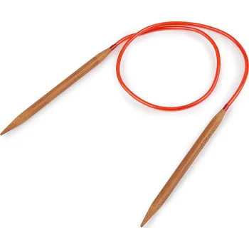 Jehlice Kruhové jehlice bambusové č. 2-8, malé, 16 (8 mm) bambus tmavý