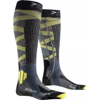 Pánské ponožky LYŽAŘSKÉ PONOŽKY X-SOCKS TERMO SE STŘÍBREM X-BIONIC 35-38 SILVER SKI 4.0