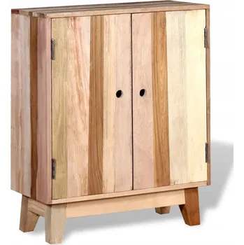 Komoda Retro komoda z masivního recyklovaného dřeva, béžová, 60x30x76 cm, se 2 policemi