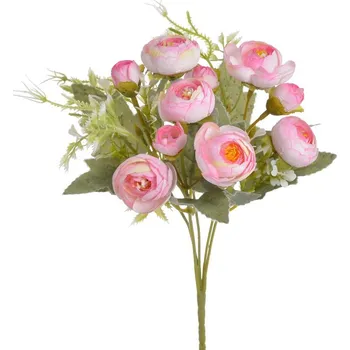 umělá květina Umělá kytice ranunculus - růžová