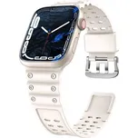 Strap Triple řemínek pro hodinky Apple Watch SE 1 / 2 / 3 / 8 / 7 / 6 / 5 / 4 / 3 / 2 / 1 (41/40/38mm), béžový
