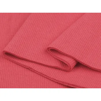 Elastický bavlněný náplet žebrovaný - tunel 16x80 cm - 95 (M337) korálová světlá