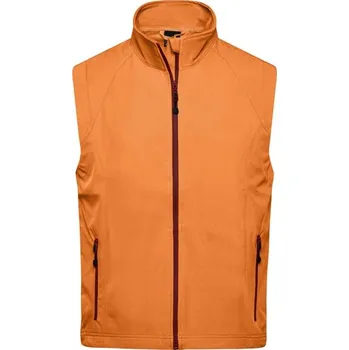 Pánská vesta James & Nicholson (Daiber) Pánská softshellová vesta JN1022 - Oranžová | S