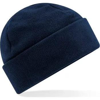 Čepice Beechfield Fleecová čepice z recyklovaného polyesteru Cuffed - Tmavě modrá