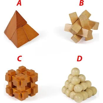 Hlavolam Hlavolam dřevěný mini 4 druhy - A