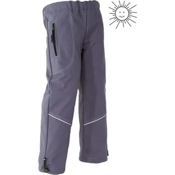 Chlapecké kalhoty Dětské letní softshellové nepromokavé kalhoty šedé - 128