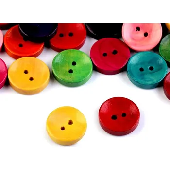 Knoflík Dřevěný dekorační knoflík 50 ks - mix