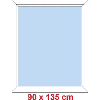 Okno Soft Plastové okno 90x135 cm, FIX neotevíravé