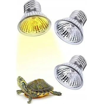 Osvětlení do terária VÝHŘEVNÁ LAMPA PRO ŽELVY: 2 ŽÁROVKY UVA UVB, LAMPA DO TERÁRIA