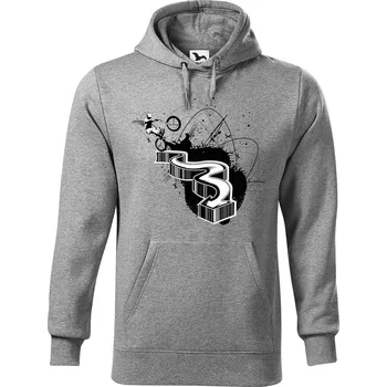 Pánská mikina DOBRÝ TRIKO Pánská mikina s potiskem Trial Velikost pánské mikiny: 5XL, Barva: Tmavě šedý melír