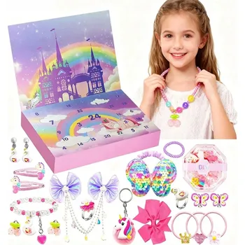 Kalendář ADVENTNÍ KALENDÁŘ SADA DÁREK PRO DÍVKU 24 KS NA VÁNOCE