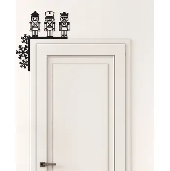 Obraz DUBLEZ Vánoční dekorace na dveře - Louskáček 19 x 21 cm