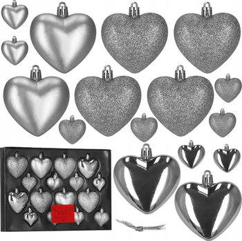 Vánoční dekorace Vánoční Koule zdobená, Vánoční Koule hladká, sady vánoční koule 7 cm 16 ks