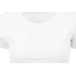 Build Your Brand Dámské crop top tričko s krátkým rukávem - Bílá | 3XL