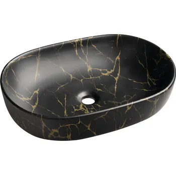 SAPHO CALEO keramické umyvadlo na desku, 60x42cm, portoro mramor CA590PT